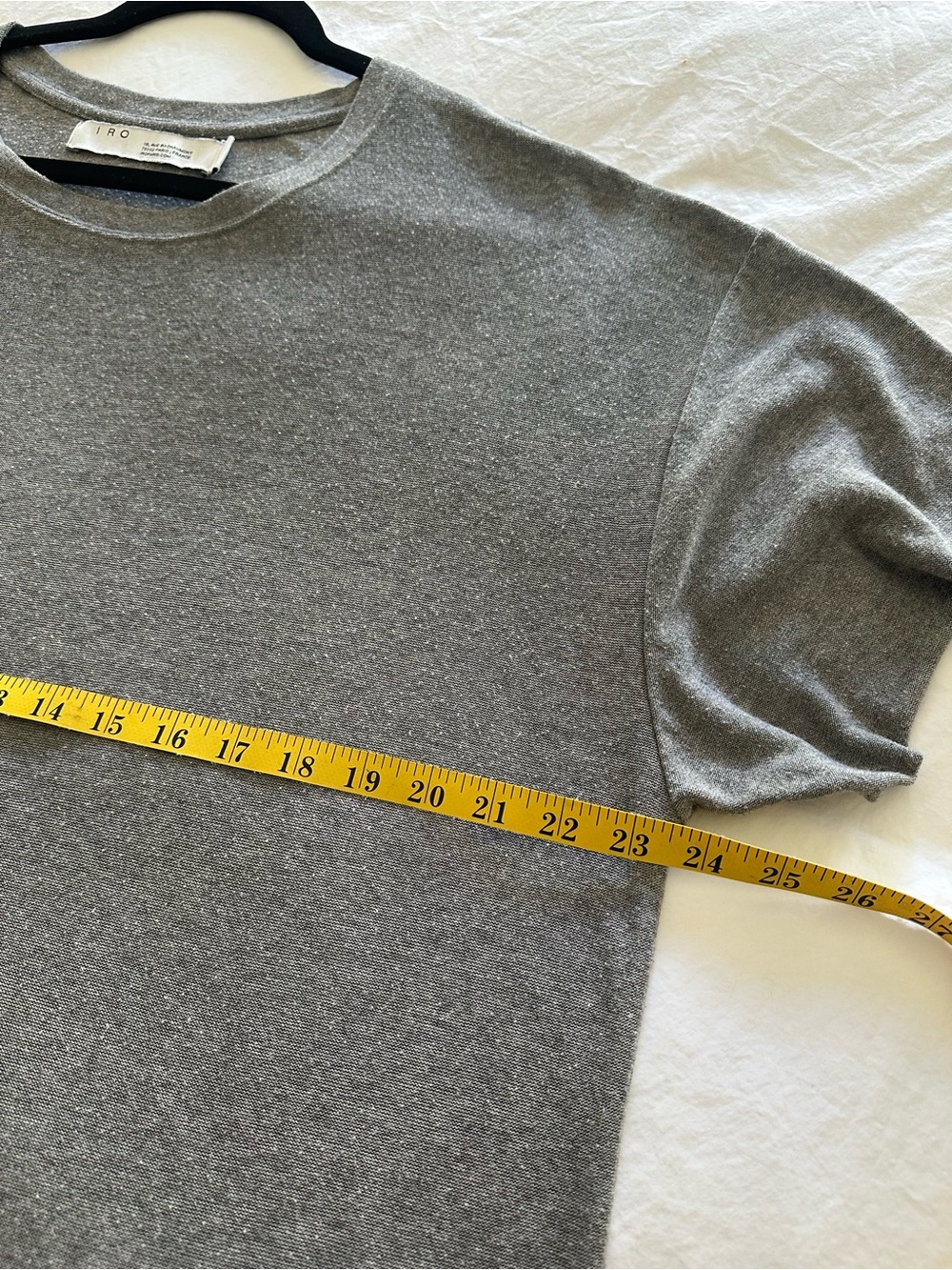 IRO men’s Gray Short Sleeve Crewneck Tee, size XL - Picture 7 of 11